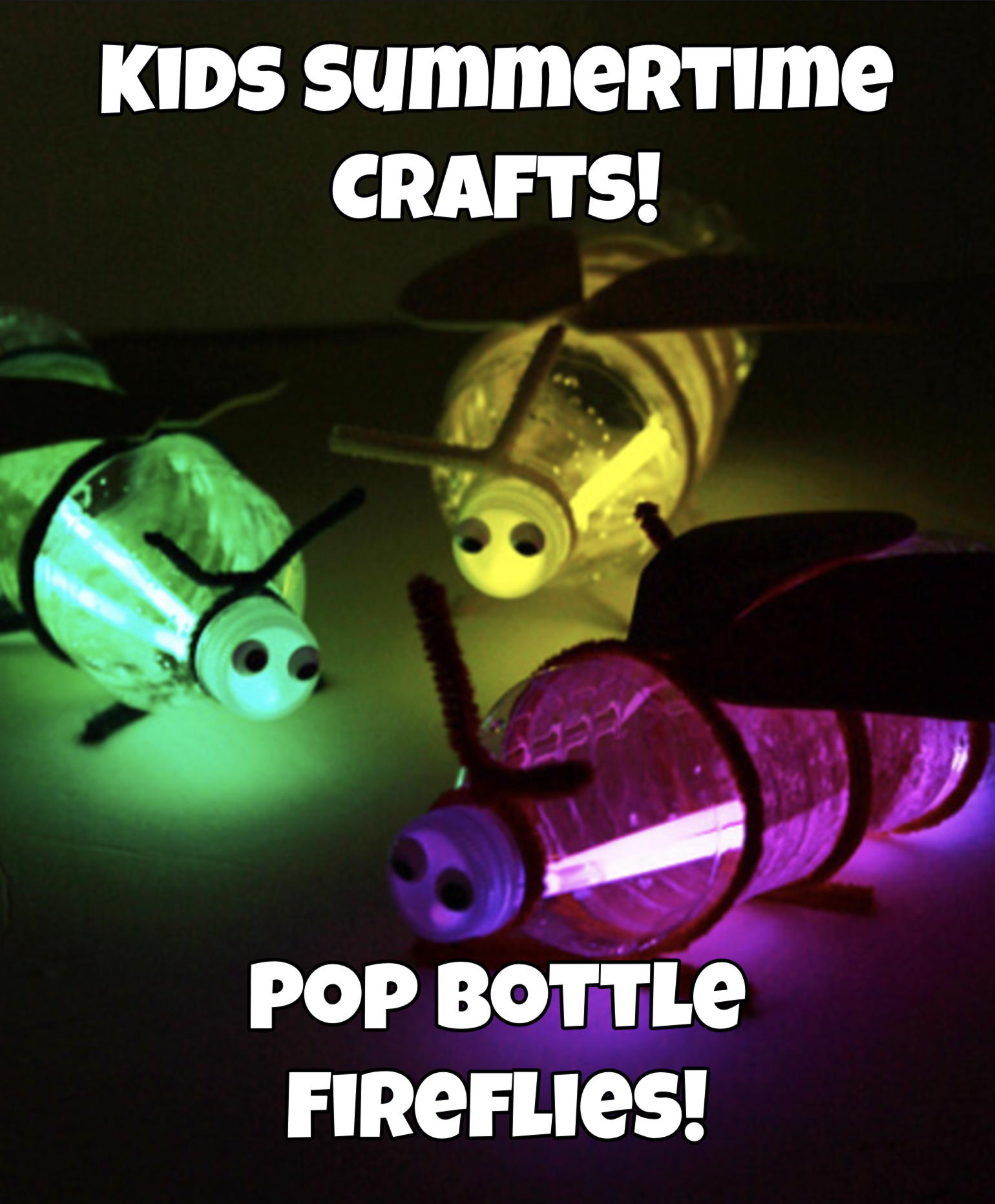 Summertime Kids Craft: Pop Bottle Fireflies